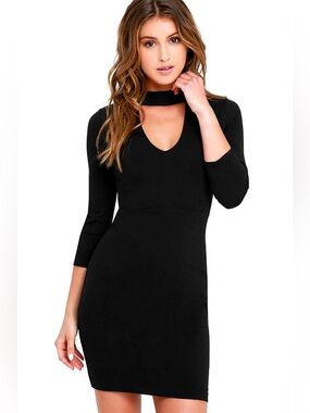NWT Lulus Seven Wonders Black Bodycon Dress